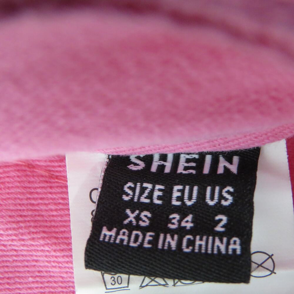 Shein High Rise Straight Leg Bubblegum Pink Wide Leg Jeans XS 25" - Picture 7 of 9